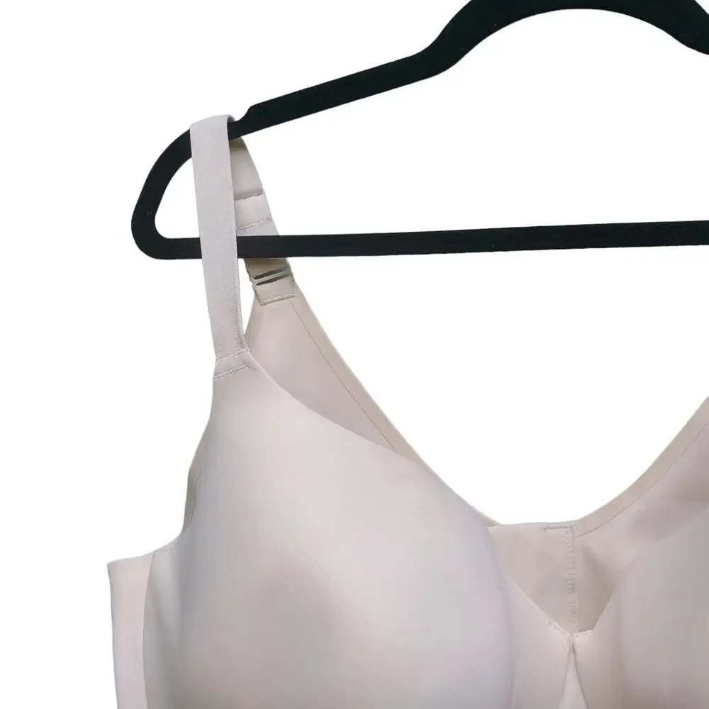 Cacique Lane Bryant Underwire Multiway Push Up Bra Lightly Lined Beige 46DDD